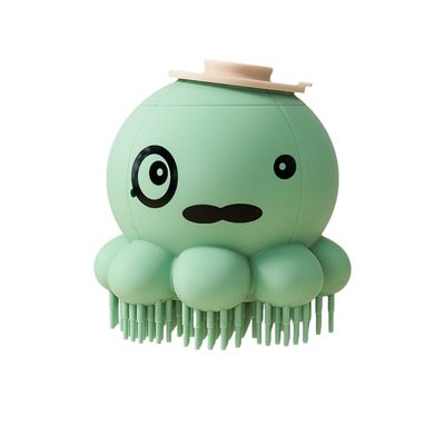 FurryFusion Brosse de bain en silicone en forme de pieuvre