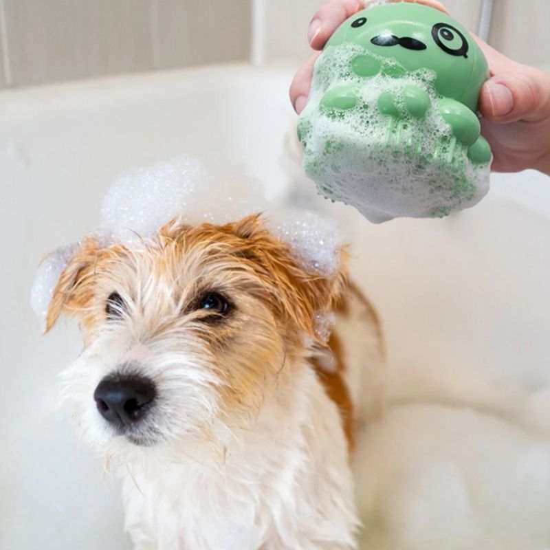 FurryFusion Brosse de bain en silicone en forme de pieuvre