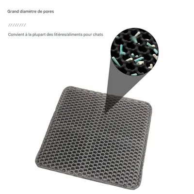 FurryFusion Mat de sable pour chat en EVA double couche