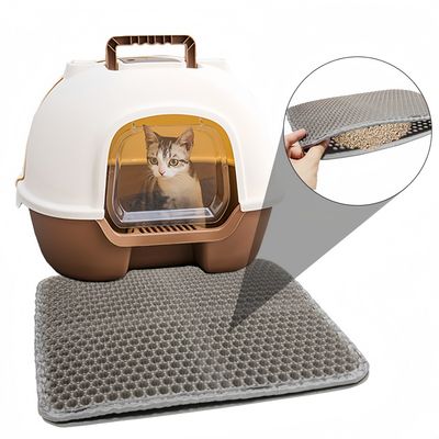 FurryFusion Mat de sable pour chat en EVA double couche