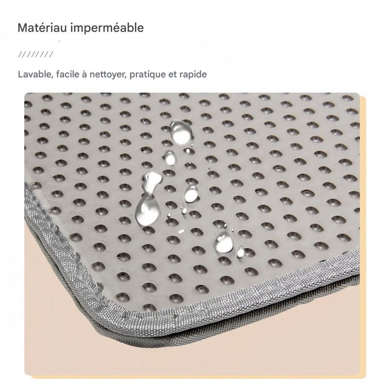 FurryFusion Mat de sable pour chat en EVA double couche