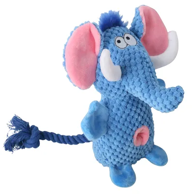 Jouet en peluche pour chien en forme d'éléphant Pet Planet