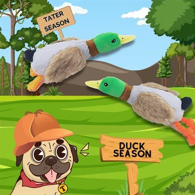 Jouet en peluche canard pour chien Pet Planet