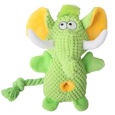 Jouet en peluche pour chien en forme d'éléphant Pet Planet