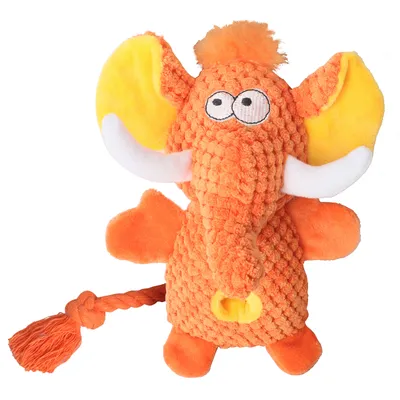 Jouet en peluche pour chien en forme d'éléphant Pet Planet