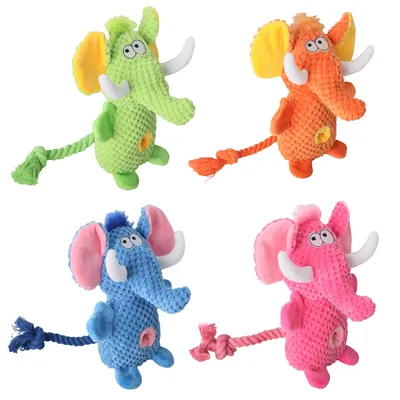 Pet Planet Jouet en peluche pour chien en forme d'éléphant Pet Planet