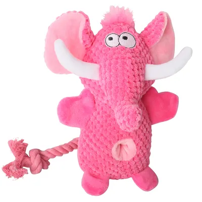 Pet Planet Jouet en peluche pour chien en forme d'éléphant Pet Planet