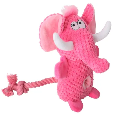 Jouet en peluche pour chien en forme d'éléphant Pet Planet