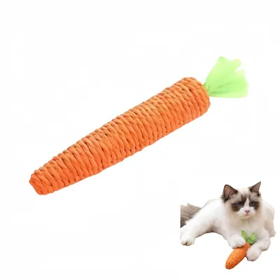 FurryFusion Juguete para gatos con forma de zanahoria