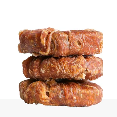 FurryFusion Friandises pour chiens, anneau à mâcher en viande pure