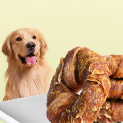 FurryFusion Golosinas para perros, anillo masticable de carne pura