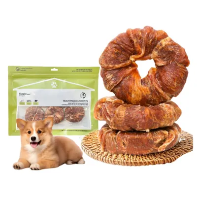 FurryFusion Friandises pour chiens, anneau à mâcher en viande pure