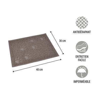 Tapis antiderapant litiere ou repas