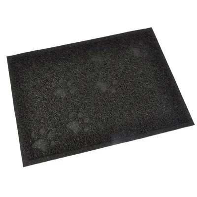 Tapis antidérapant litière ou repas 30 x 40 cm noir
