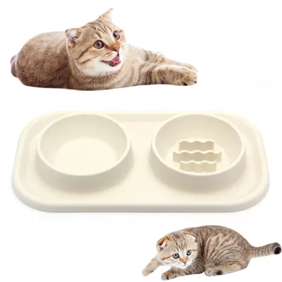 Pet Planet Bols anti-goulu en silicone pour chats et chiens Pet Planet Bols anti-goulu en silicone pour chats et chiens