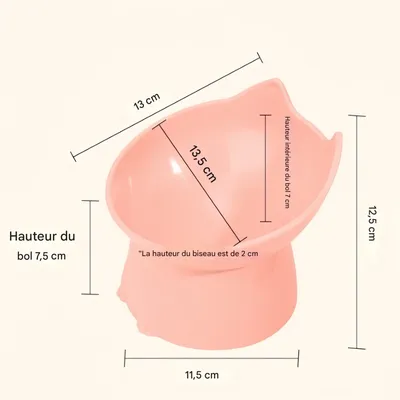 FurryFusion Gamelle haute capacité pour chat anti-renversement