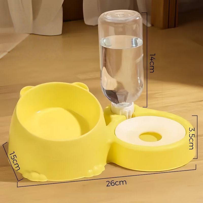 FurryFusion Double gamelle d'eau et de nourriture pour chats et chiens