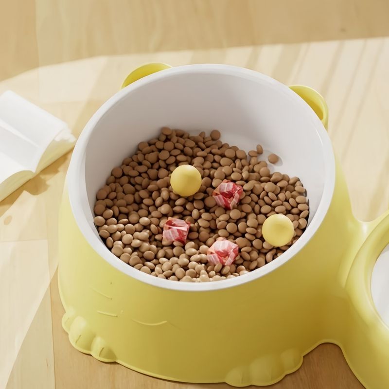 FurryFusion Double gamelle d'eau et de nourriture pour chats et chiens