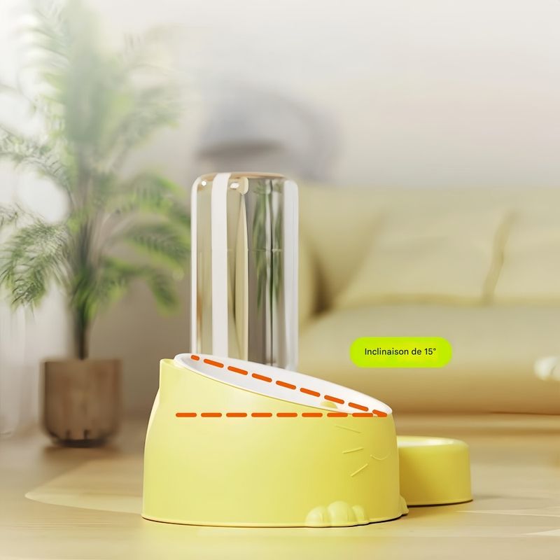 FurryFusion Double gamelle d'eau et de nourriture pour chats et chiens