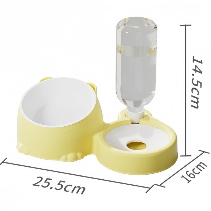 FurryFusion Double gamelle d'eau et de nourriture pour chats et chiens