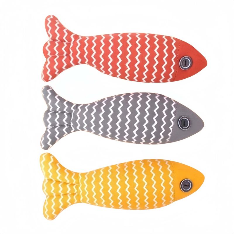 FurryFusion Jouet pour chat en forme de poisson au catnip