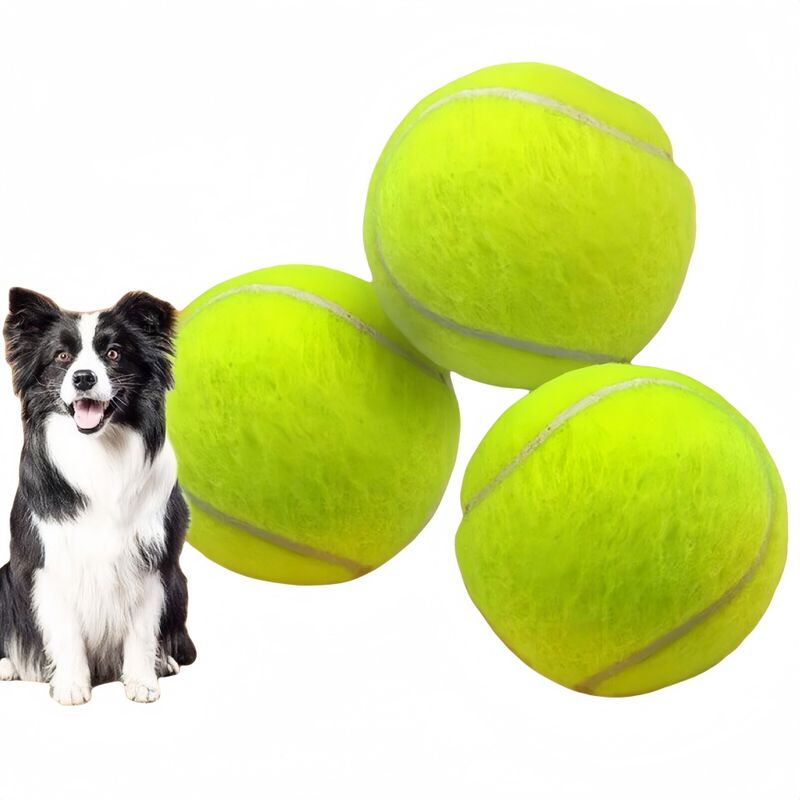 FurryFusion Lot de 3 balles de tennis extensibles pour chien