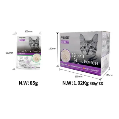 FurryFusion Sachet de collation au lait de chèvre pour chat