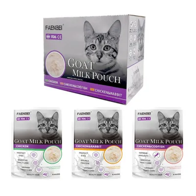 FurryFusion Sachet de collation au lait de chèvre pour chat