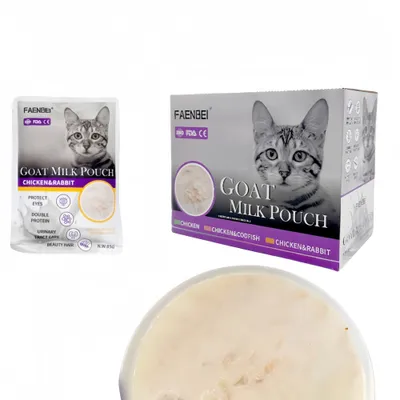 FurryFusion Sachet de collation au lait de chèvre pour chat