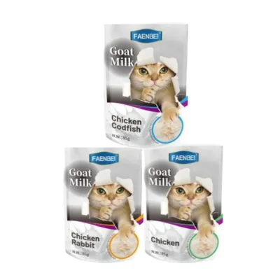 FurryFusion Sachet de collation au lait de chèvre pour chat