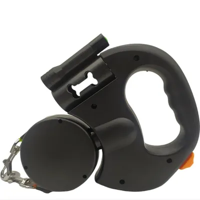 FurryFusion Laisse automatique à double extrémité pour animaux de compagnie