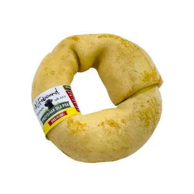 Lifebound Os à mâcher en cuir de veau, petit anneau, lot de 10, 8,9 cm