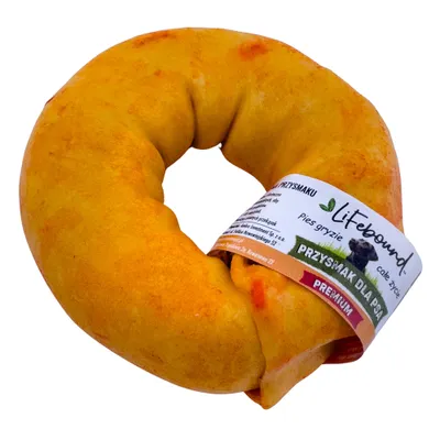 Lifebound Os à mâcher en cuir de veau, petit anneau, lot de 10, 8,9 cm