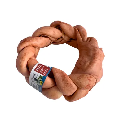 Lifebound Os à mâcher tressés en cuir de veau, lot de 6, 15 cm Lifebound Os à mâcher tressés en cuir de veau, lot de 6, 15 cm