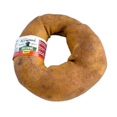 Lifebound Os à mâcher en cuir de veau, petit anneau, lot de 10, 8,9 cm