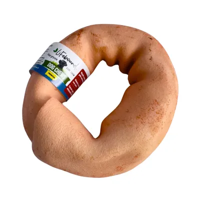 Lifebound Os à mâcher en cuir de veau, petit anneau, lot de 10, 8,9 cm