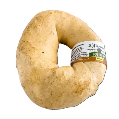 Lifebound Os à mâcher en cuir de veau, petit anneau, lot de 10, 8,9 cm