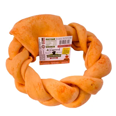 Lifebound Os à mâcher tressés en cuir de veau, lot de 6, 15 cm Lifebound Os à mâcher tressés en cuir de veau, lot de 6, 15 cm