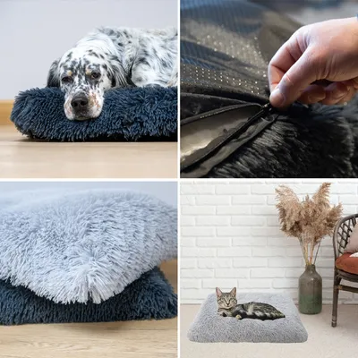 MaxCor Coussin Déhoussable Chien&Chat -Mémoire de Forme -Petit Anthracite