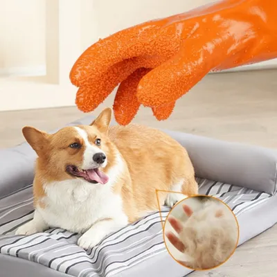 FurryFusion Gants de bain pour animaux de compagnie