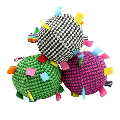 FurryFusion Bille à Cloche en Peluche pour Chats et Chiens