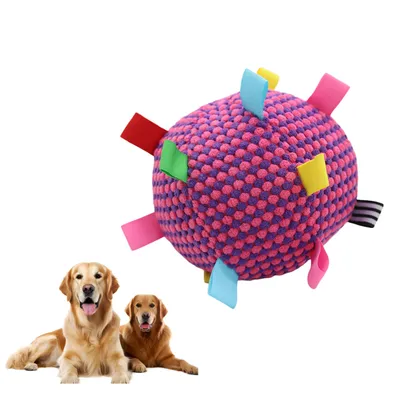 FurryFusion Bille à Cloche en Peluche pour Chats et Chiens