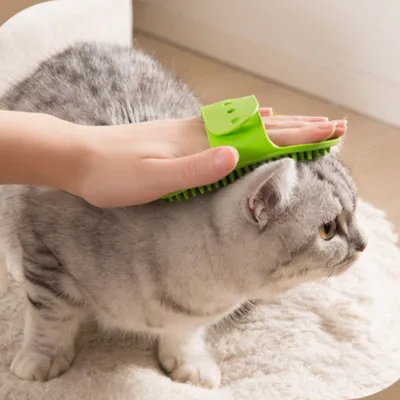 FurryFusion Peigne multifonction en silicone pour chien et chat
