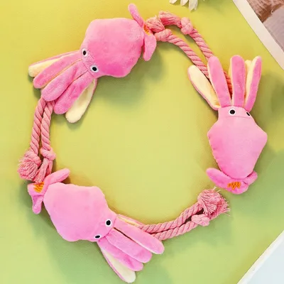 FurryFusion Peluche poulpe pour chien