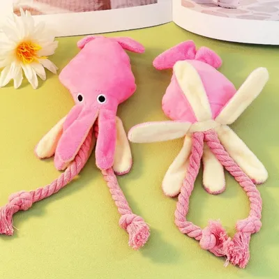 FurryFusion Peluche poulpe pour chien