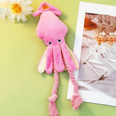 FurryFusion Peluche poulpe pour chien