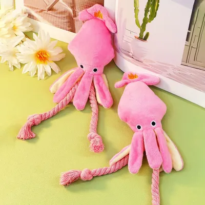 FurryFusion Peluche poulpe pour chien