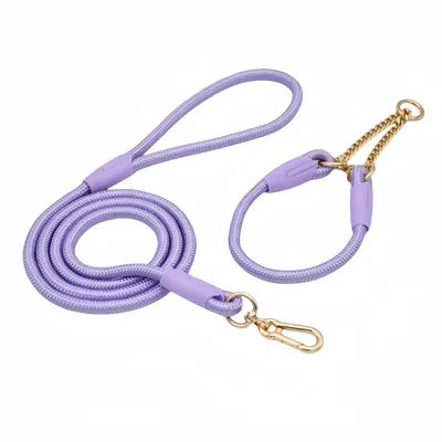 FurryFusion Corde de traction et collier en nylon pour chien moyen FurryFusion Corde de traction et collier en nylon pour chien moyen