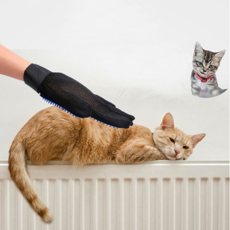 FurryFusion Gant de nettoyage et de brossage pour chat et chien