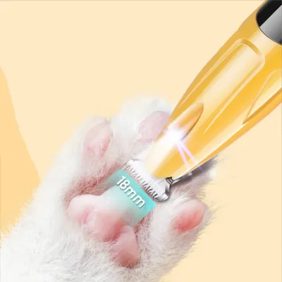 FurryFusion Tondeuse pour poils de pattes de chat avec lampe LED